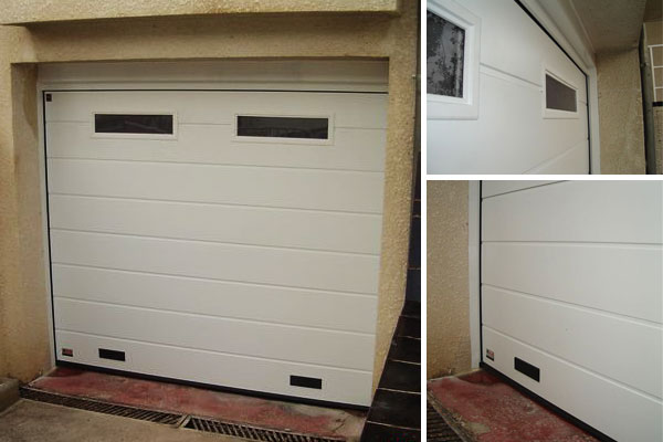 Puerta seccional residencial